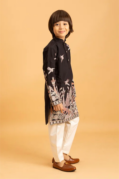 Matrut | Vantara Black Boy Kurta Set