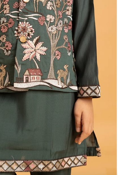 Matrut | Shahi Green Boy Kurta Set