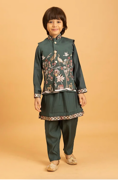 Matrut | Shahi Green Boy Kurta Set
