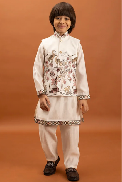 Matrut | Shahi White Boy Kurta Set