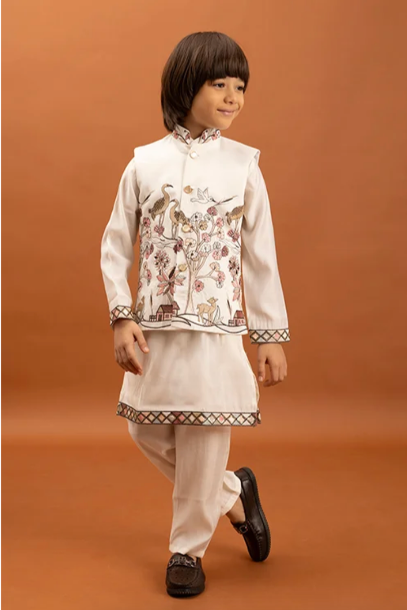 Matrut | Shahi White Boy Kurta Set