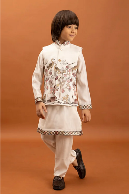 Matrut | Shahi White Boy Kurta Set