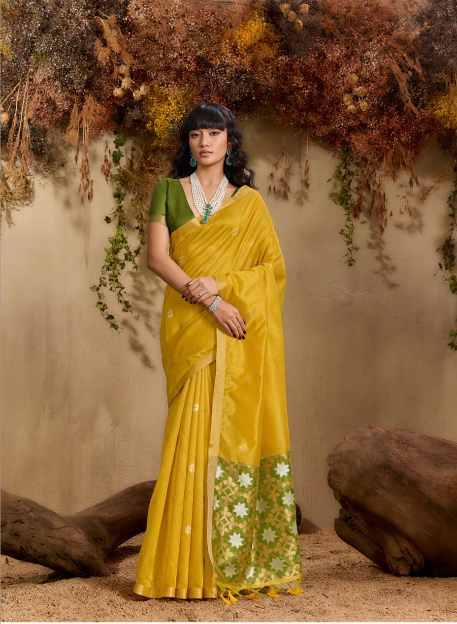 Matrut | Kanoi Yellow Silk Saree