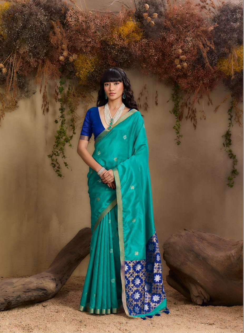 Matrut | Kanoi Blue Silk Saree