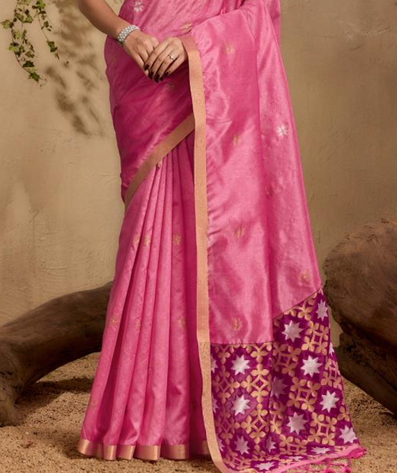 Matrut | Kanoi Pink Silk Saree