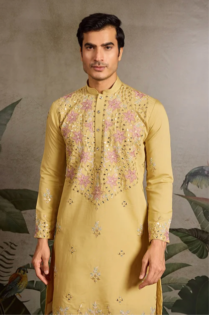 Hasta Yellow Kurta Set