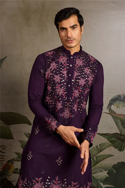 Hasta Purple Kurta Set