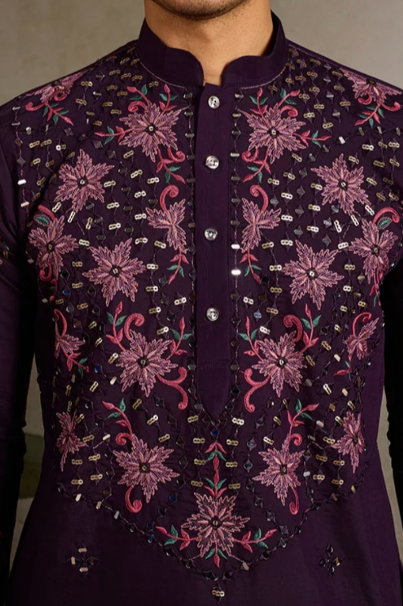 Hasta Purple Kurta Set