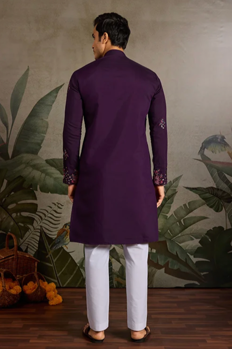 Hasta Purple Kurta Set