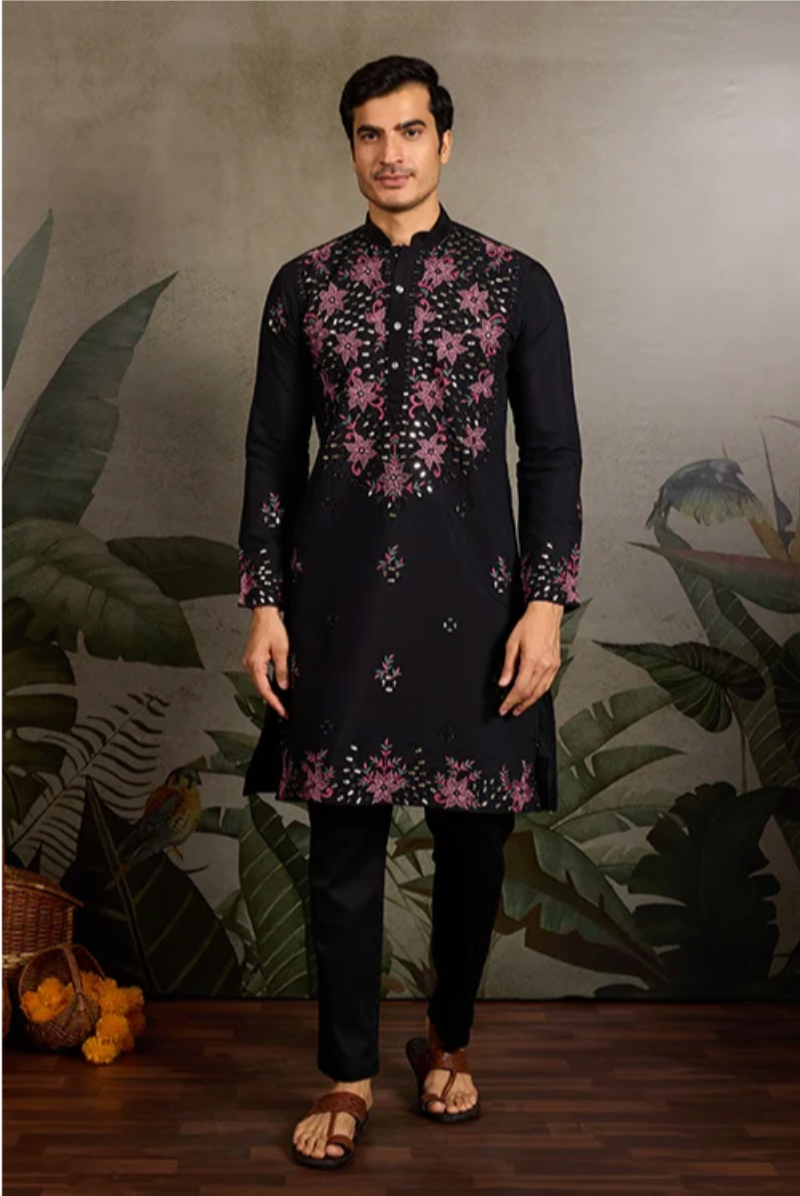 Hasta Black Kurta Set