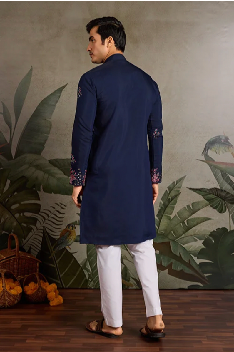 Hasta Navy Blue Kurta Set