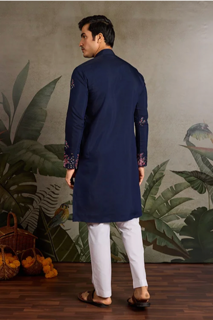 Hasta Navy Blue Kurta Set