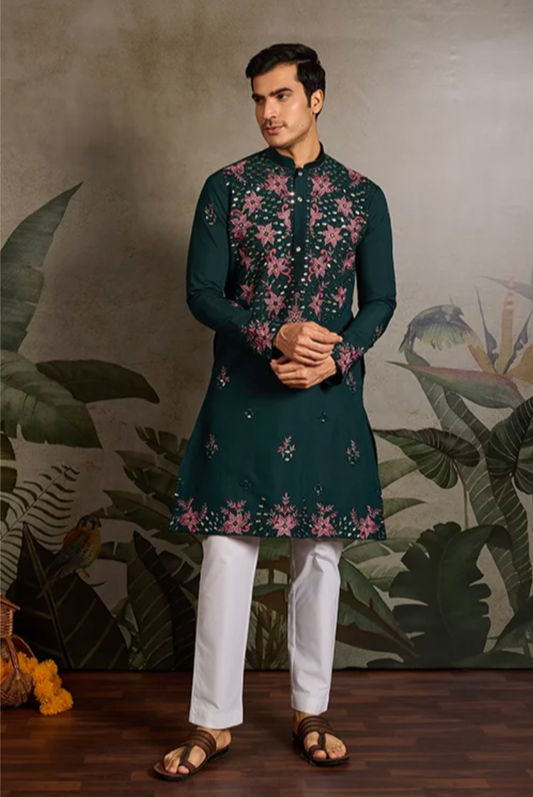 Hasta Green Kurta Set