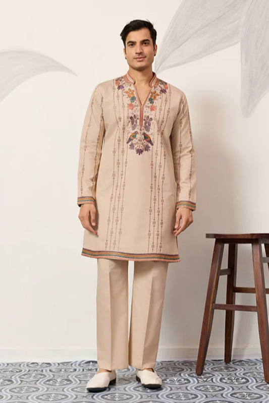Saubhagya Beige Kurta Set