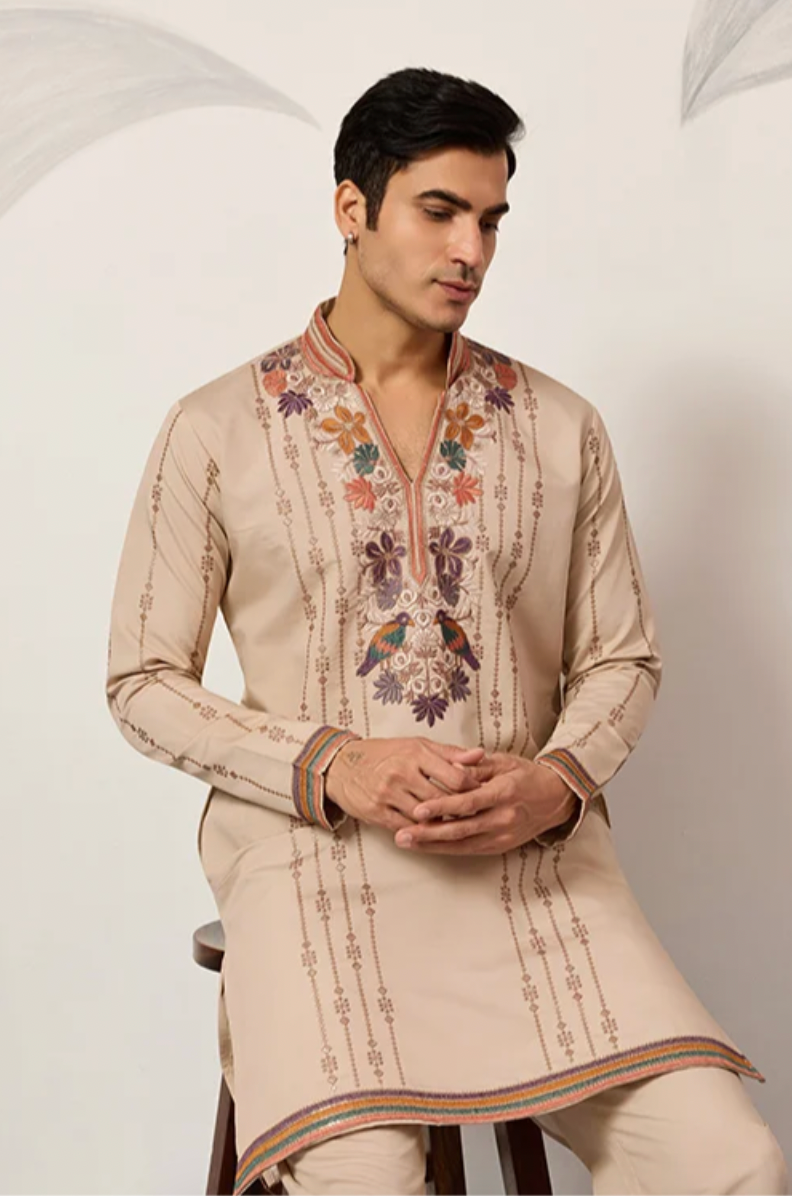 Saubhagya Beige Kurta Set