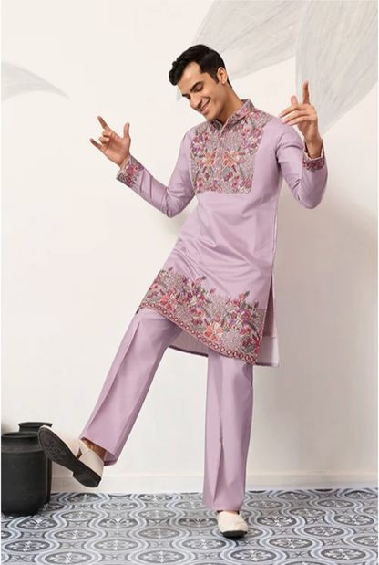 Aarav Lavender Kurta Set