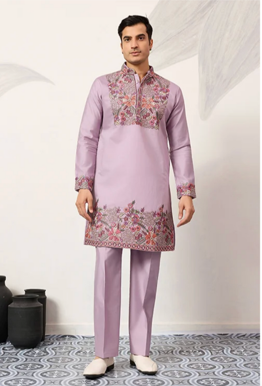 Aarav Lavender Kurta Set