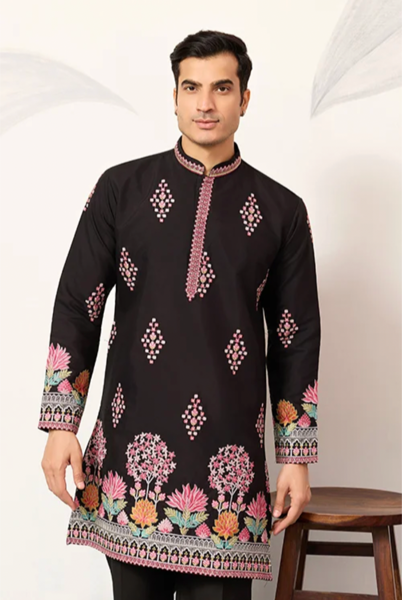 Muhrat Black Kurta Set