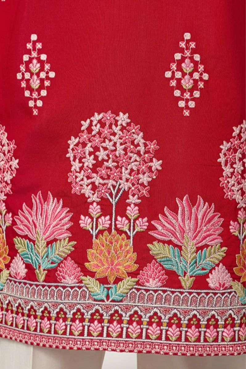Muhrat Red Kurta Set