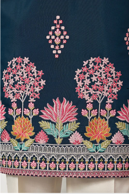Muhrat Teal Blue Kurta Set