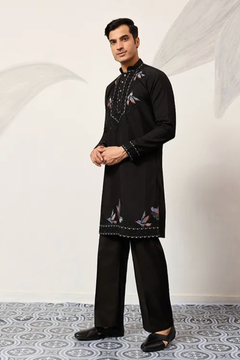 Raunak Black Kurta Set