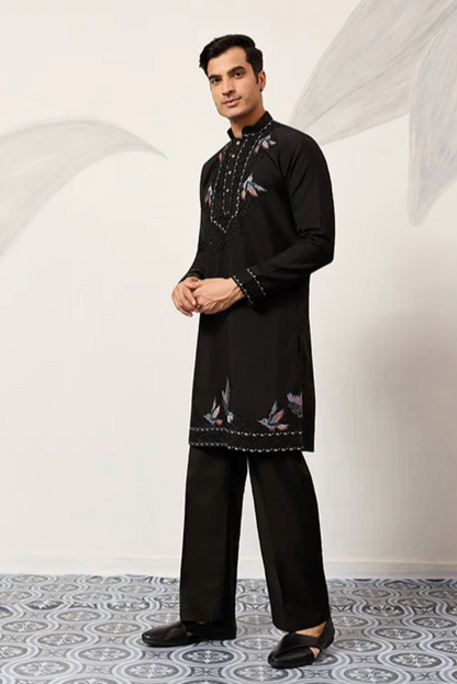 Raunak Black Kurta Set