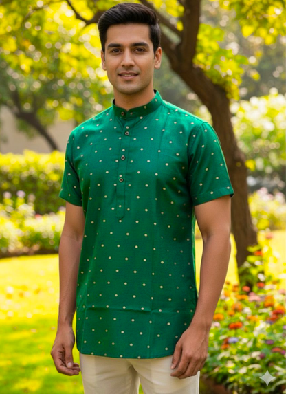 Matrut | Milap Green Short Kurta