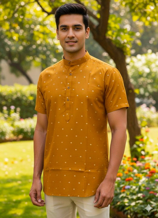 Matrut | Milap Mustard Short Kurta