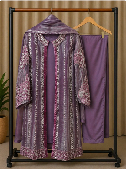 Sheesh Purple Straight Jacket Suit