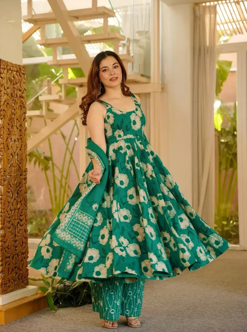 Kalakand Green Anarkali Suit