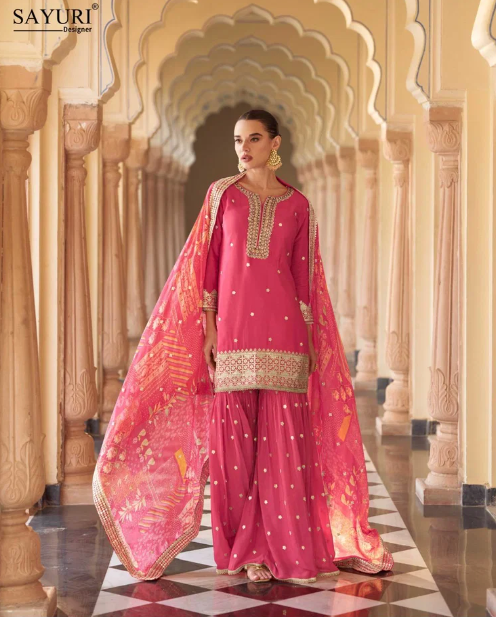 Savera Pink Sharara Suit