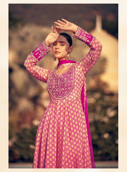 Ujwal Pink Anarkali Suit