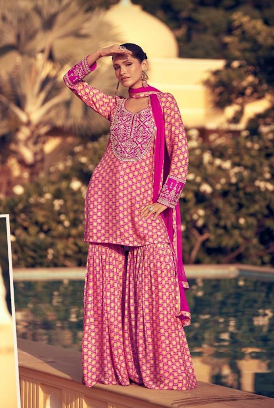 Ujwal Pink Sharara Suit