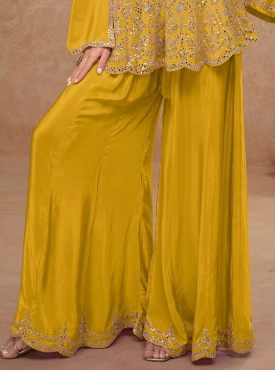 Matrut  | Bollywood Belle Yellow Palazzo Set