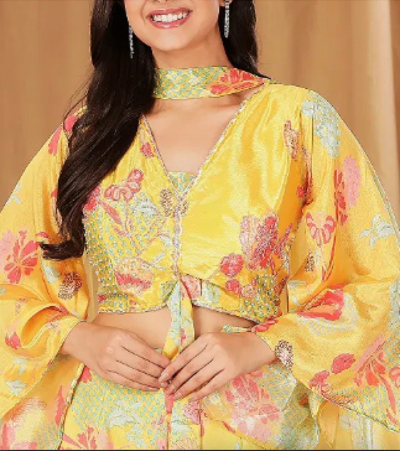 Matrut  |  Marogold Glow Yellow Palazzo Set