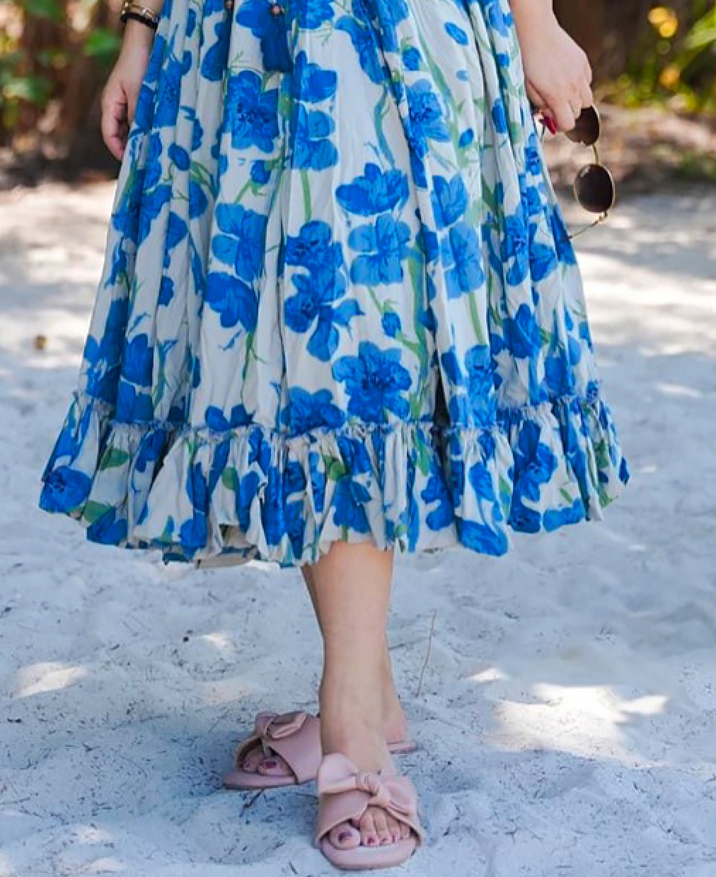 Matrut | Clora Bee Blue & White Maxi Dress