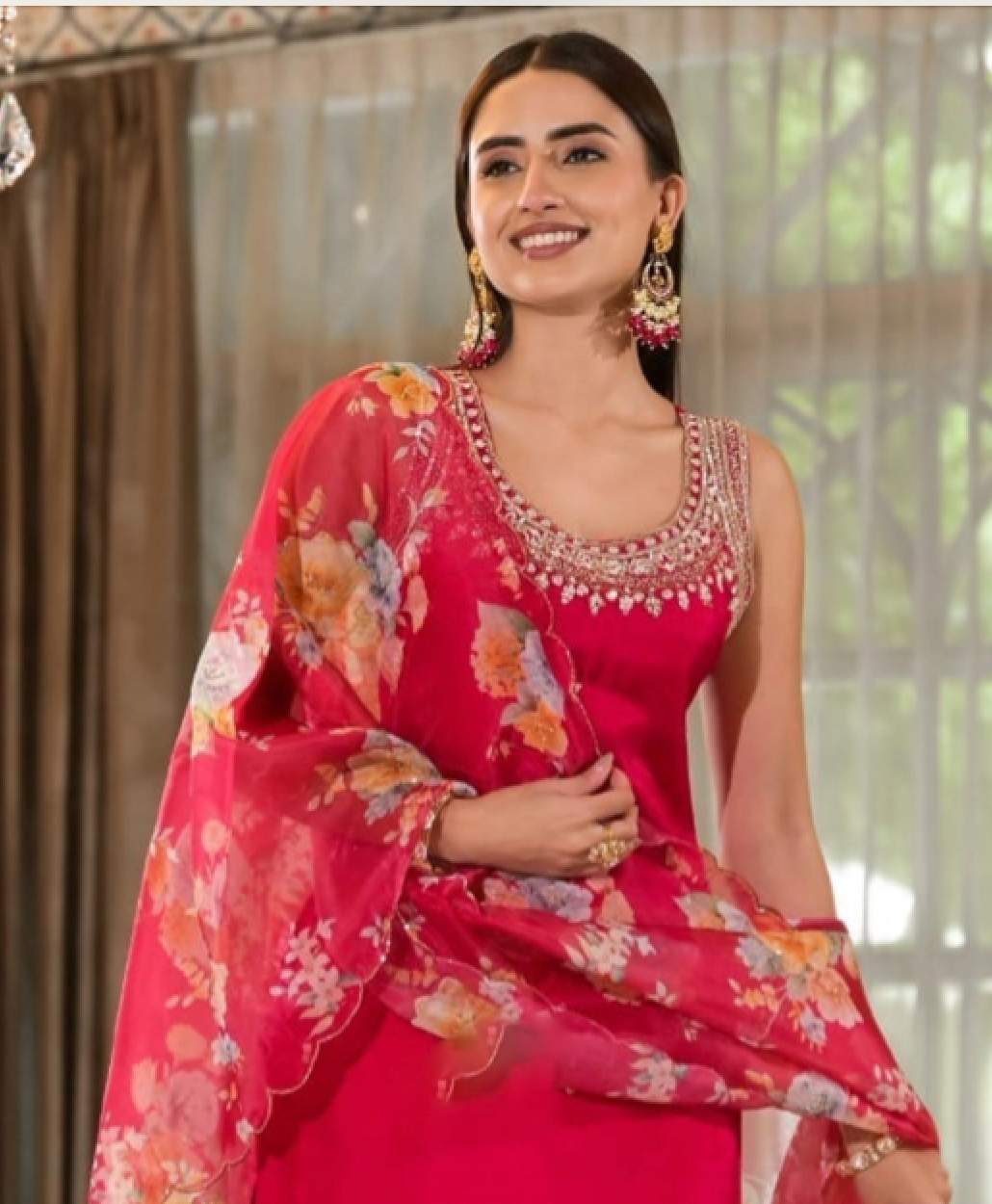 Matrut  | Mamacita Red Dhoti Suit