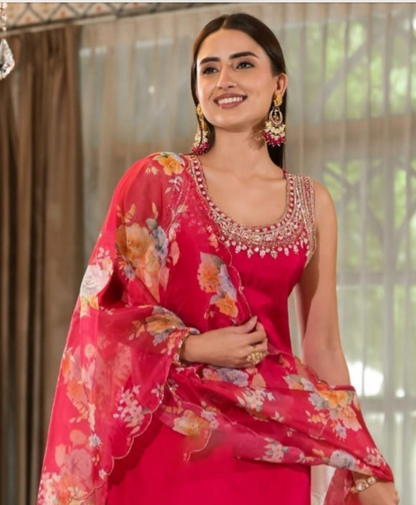 Matrut  | Mamacita Red Dhoti Suit