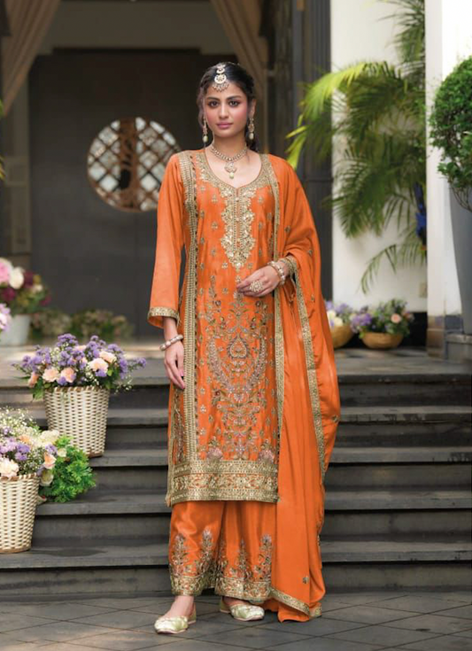 Matrut  | Ruby Orange Palazzo Suit