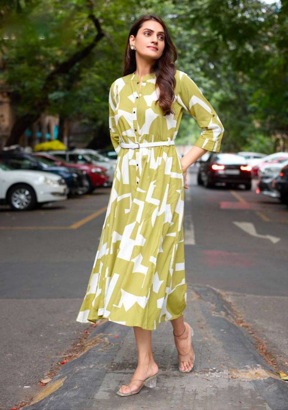 Matrut  | Tripsy Belt Green Dress