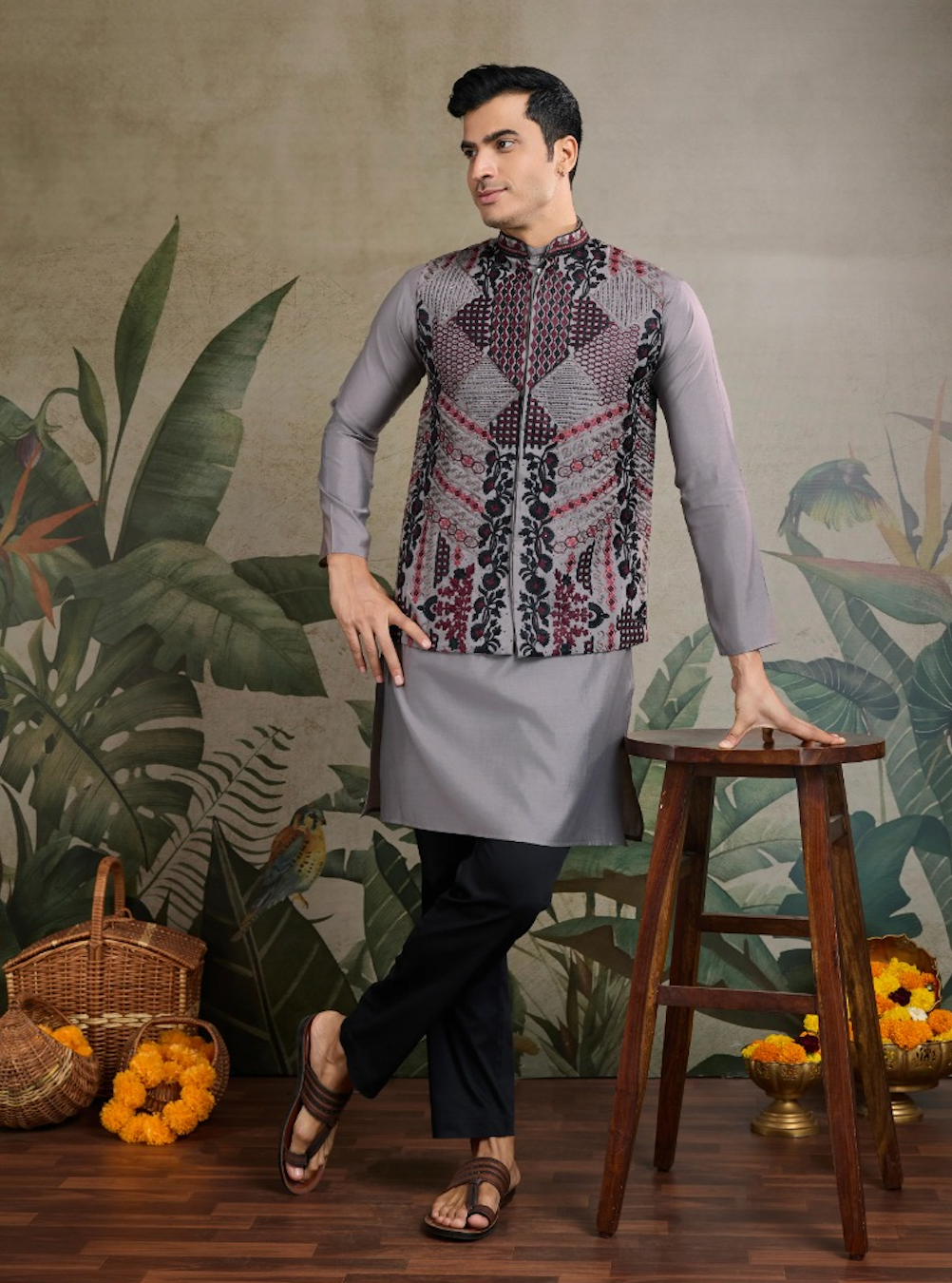 Matrut | Rajwada Grey Kurta Set