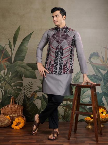 Matrut | Rajwada Grey Kurta Set