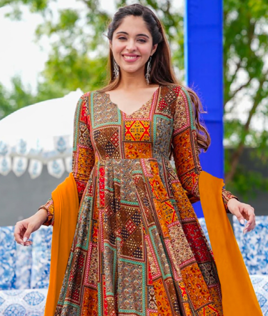 Matrut | Roshni Orange Gown