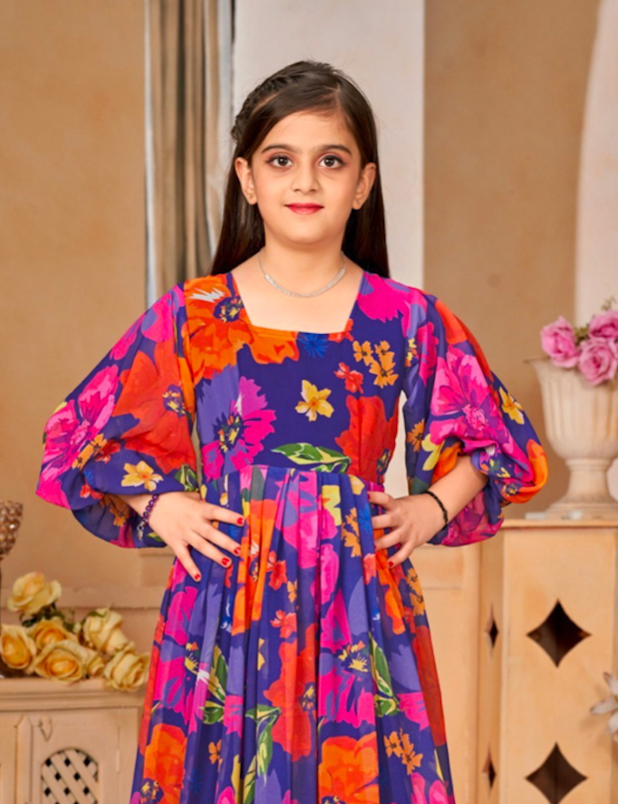 Matrut | Jenny Purple Multicolor Gown
