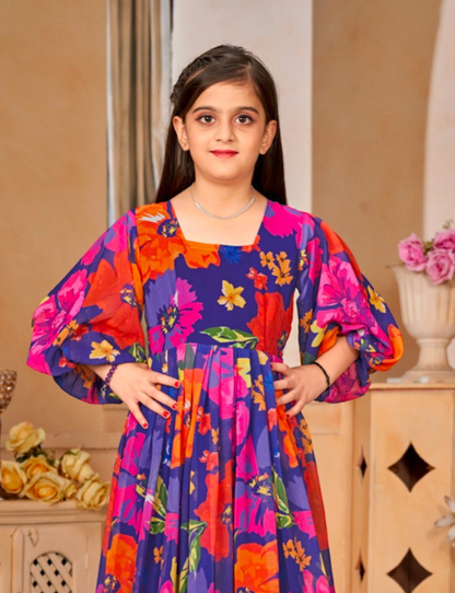 Matrut | Jenny Purple Multicolor Gown