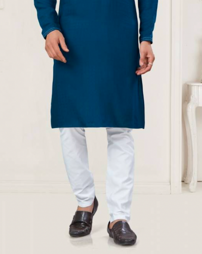 Matrut | Pure Weave Dark Blue Kurta Set