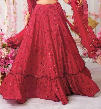 Matrut | Samundar Maroon Lehenga