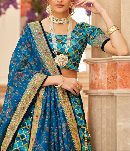 Matrut | Cultural Blue Lehenga