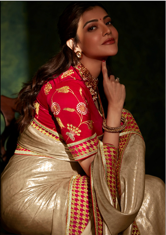 Matrut | Hit Volume Golden-Red Saree