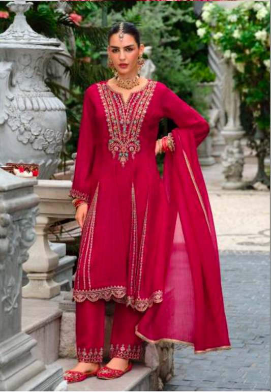 Matrut  | Karwa Rani Pink Anarkali Suit